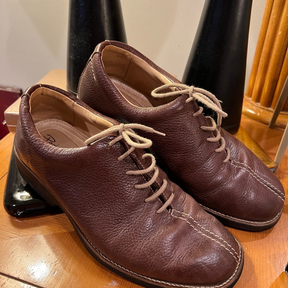 Paola Sesto Brown Leather Oxford Shoes Sz 8.5M - Picture 3 of 8